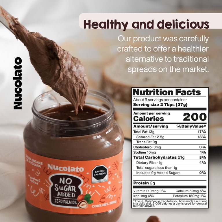 Nucolato Hazelnut Spread, 12.3 oz, Sugar Free, Keto Friendly