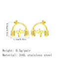 thumbnail image 3 of Stainless steel musician earphones and earrings are a gift for singers, 3 of 4