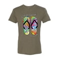 thumbnail image 2 of Wild Bobby, If I Can't Wear My Flip Flops I'm Not Going Colorful Sandals Streetwear Mens Premium Tri Blend T-Shirt, Military Green, 2XL, 2 of 3