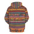 thumbnail image 6 of POBUDS Hoodie, Regular Fit Sporty Pullover Hooded Sweatshirt for Men Women Mexican BOHO Strips XL, 6 of 6