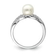 thumbnail image 2 of Sterling Silver Rhodium Plated Diamond and FW Cultured Pearl Ring QR4626, 2 of 5