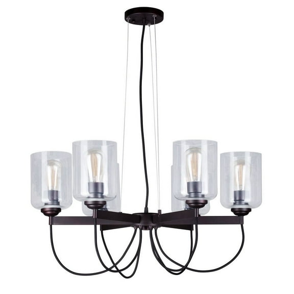 2630-06-32-Forte Lighting-Greer - 6 Light Chandelier-13.5 Inches Tall and 27.75 Inches Wide