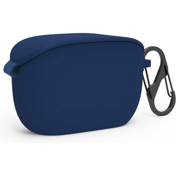 WUWOCJ Case Cover Compatible with JBL Wave 100TWS Soft Silicone Protective Case with Carabiner (Navy)
