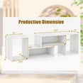 thumbnail image 3 of Costway 2 PCS Adjustable TV Stands with Storage Cubes for TVs up to 55 Inches Cabinets White, 3 of 10