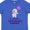 thumbnail image 4 of Inktastic I Support Alzheimer's Awareness Elephant with Purple Balloon Boys or Girls Toddler T-Shirt, 4 of 5