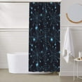 thumbnail image 6 of Shower Curtain, halloween blue spiderweb cobweb Waterproof Fabric Plastic Shower Curtain, Drying Fast Bathroom Curtain with 9 Buttonholes, Ruffle Shower Curtain 60x72in, 6 of 8