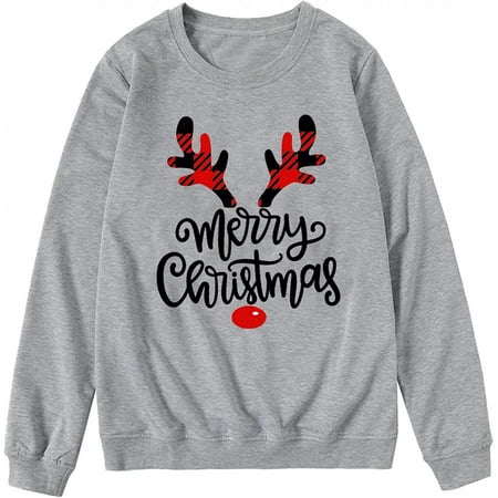 

Mommy and Me Christmas Matching Outfits Mama Mini Rainbow Print Pullover Long Sleeve Tops Family Matching Pullover