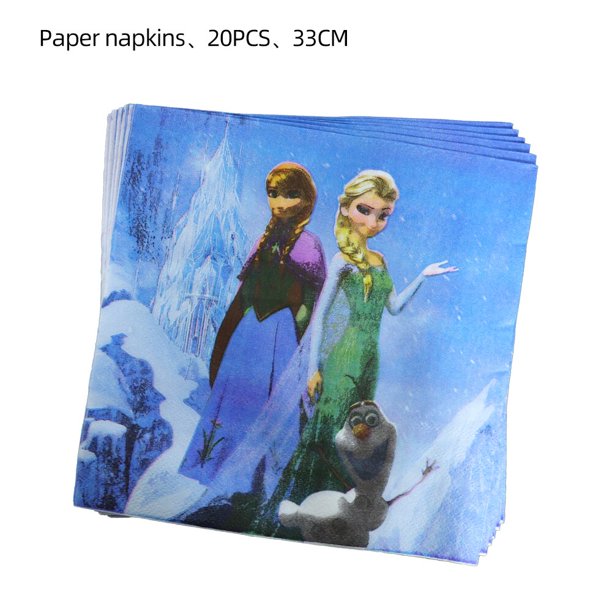 Decoraciones de fiesta de cumpleaños de Frozen de Disney, globos de fondo de princesa Anna, Elsa, Reina de la nieve, suministros para regalos de fiesta de niños felices