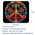 thumbnail image 5 of Peace Sign Gaming Mouse Pad Desk Mat Desk Pad, Non-Slip Rubber Bottom, Printed, Square 8.3x9.8 Inch - Suitable for Office and Gaming, 5 of 6