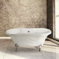 thumbnail image 6 of 60" Streamline N100CH-CH Soaking Clawfoot Tub and Tray With External Drain, 6 of 10