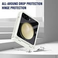 thumbnail image 3 of Allytechgroup for Samsung Galaxy Z Flip 5 Case with Screen Protector, Shockproof Solid Color Hinge Protection Bumper Rugged Case Cover for Women Men, White, 3 of 7