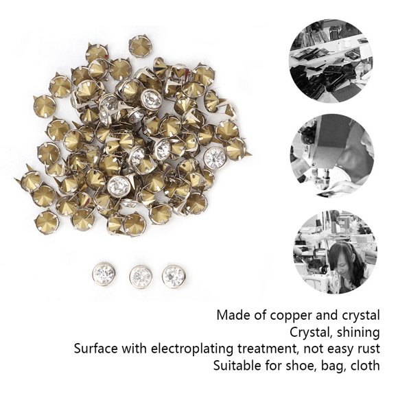 100pcs Inlay Rapid Rivets for DIY Leather Craft Decoration Metal Studs Spots with Long Service Life, Beautiful and Durable