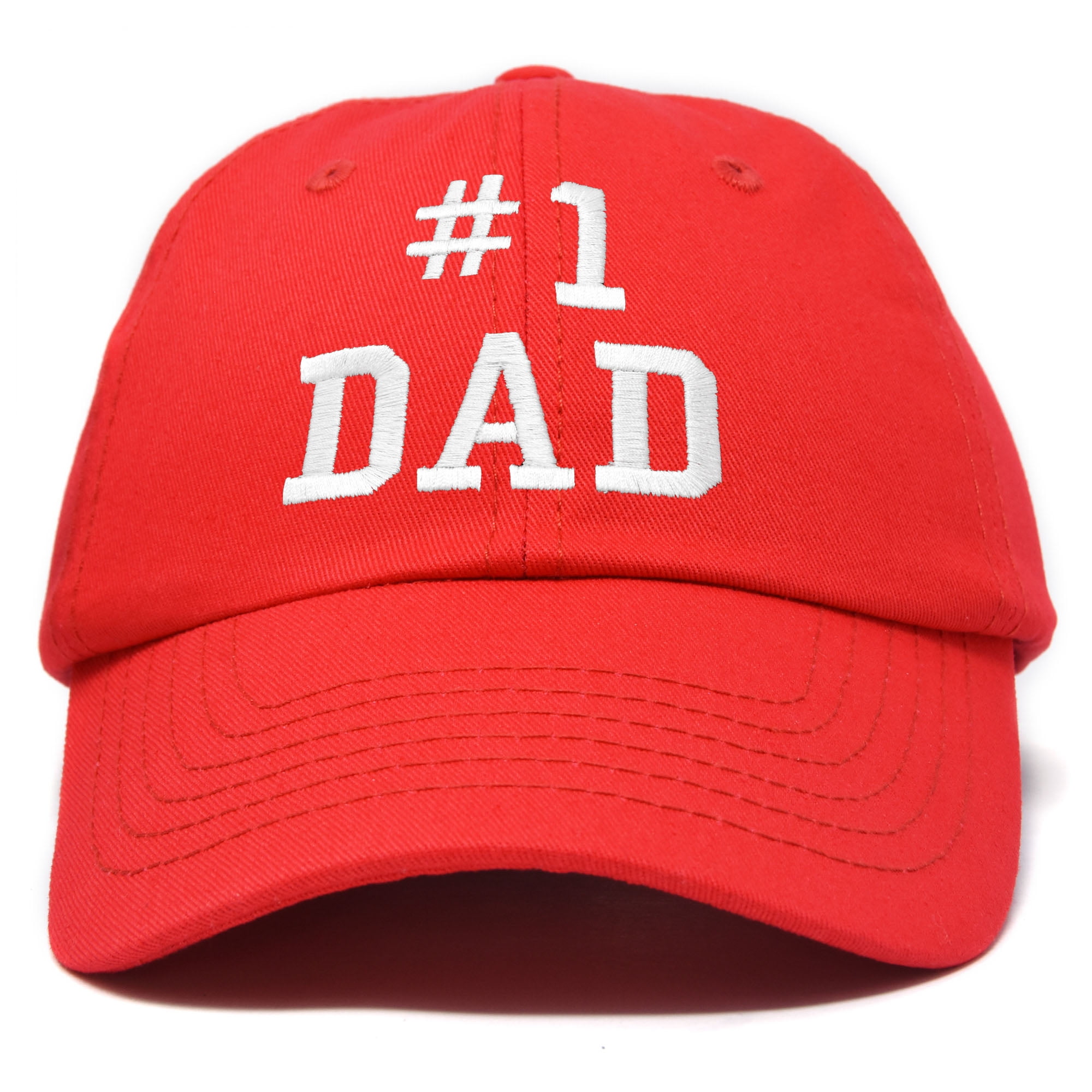 DALIX 8 Dad Hat Number One Fathers Day Gift Embroidered Baseball Cap in  Light Pink