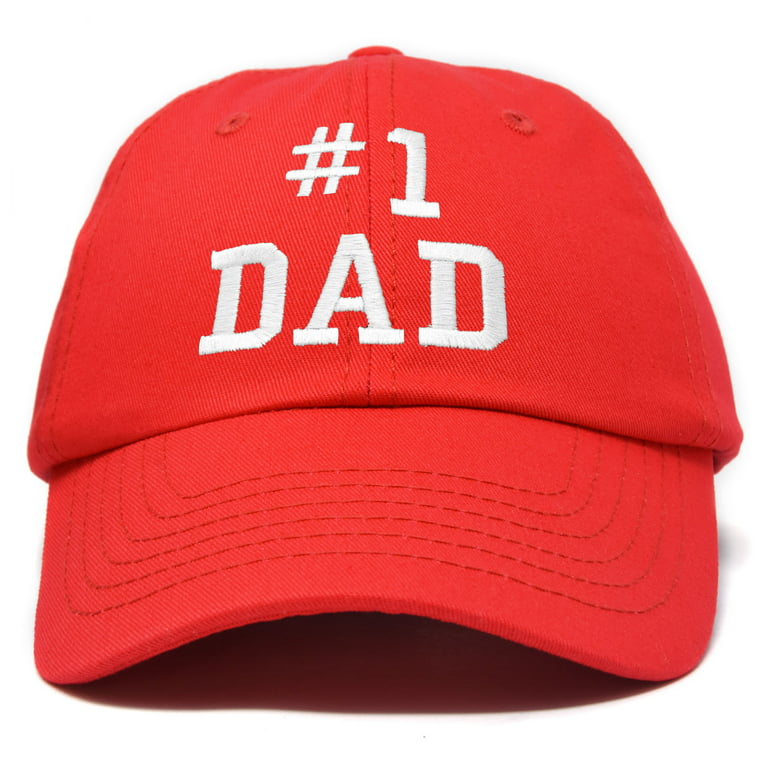 Dalix #1 Dad Hat Number One Embroidered Baseball Cap