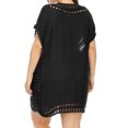 thumbnail image 3 of Bathing Suit Cover Ups for Women Hollow out Crochet Cover up Beach Coverup Swimsuits Black Alsol Lamesa, 3 of 6