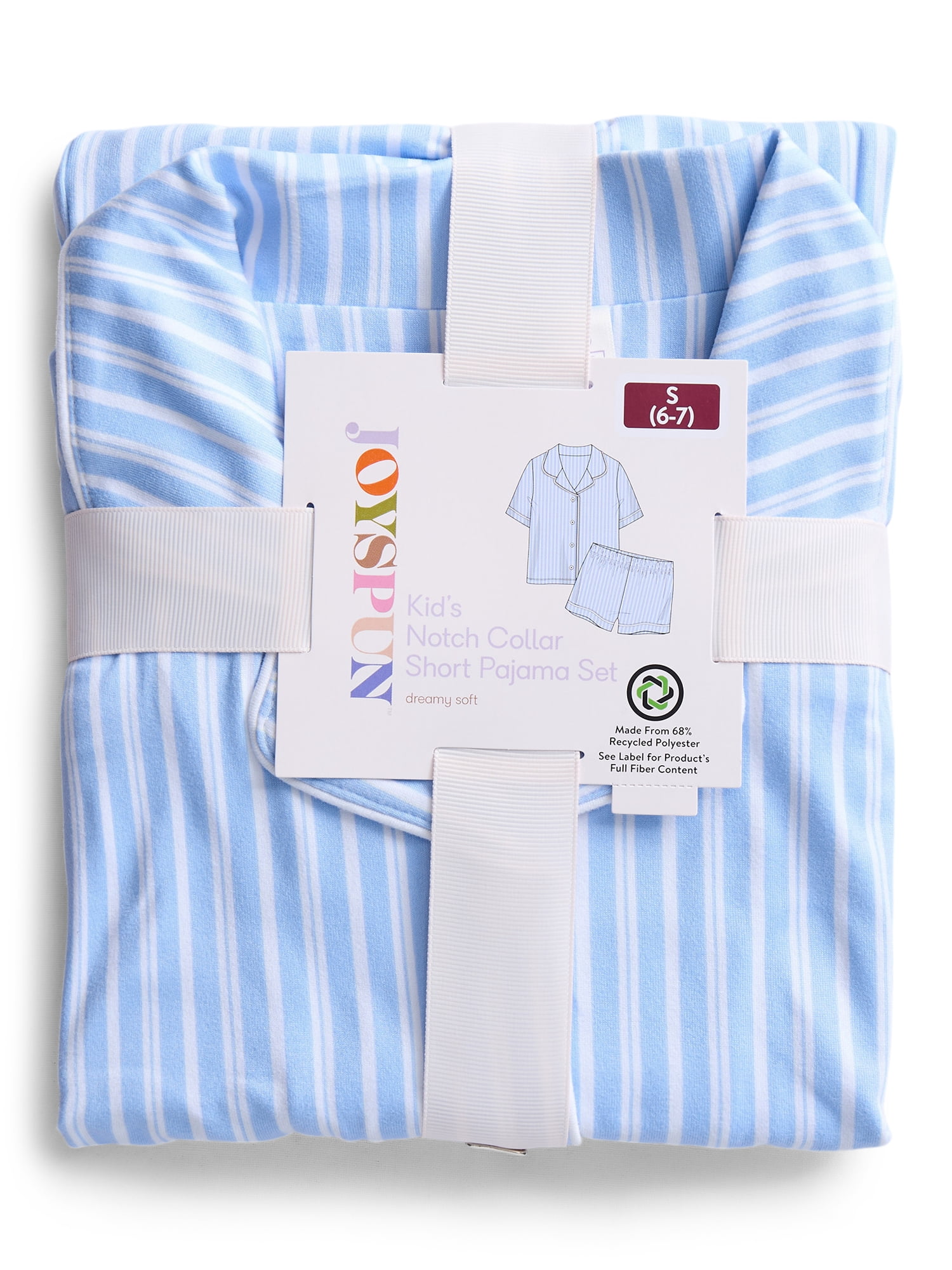 Joyspun Girls Mommy and Me Notch Collar Top and Shorts Family Matching Pajama Set, Sizes XS-XXL