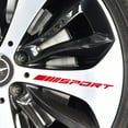 thumbnail image 3 of 12 Sport Racing Wheel Rims Decal Striped Logo Bumper Racing SUV Truck (Red, Black, Yellow, White), 3 of 5