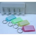 thumbnail image 3 of 4 Pc Key Tag Rack Multi Key Chain Ring Organizer Insert Label Wall Mount Storage Home, 3 of 5