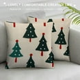 thumbnail image 3 of Qinduosi Christmas Tree Throw Pillow Covers Inches Embroidered Xmas Decoration Pillow Cases with Green Trees (Pack of ) (Christmas Trees), 3 of 5