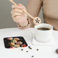 thumbnail image 6 of Disketp Sushi Funny Coasters,4 Pcs Leather Coasters With Holder, Perfect Housewarming Hostess Gifts,Protect Furniture From Water Marks Scratch, 6 of 9