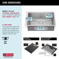 thumbnail image 6 of DELTA Rivet 27 Workstation Kitchen Sink Undermount16 GaugeStainless Steel Single Bowl withWorkFlow Ledge and Accessories, 6 of 17