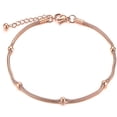 thumbnail image 1 of Women Stainless Steel IP Thin Bead Ball Anklets with Extension Chain, 1 of 5