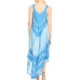 thumbnail image 2 of Sakkas Liz Women's Maxi Loose Sleeveless Summer Casual Tank Dress Cover-up Caftan - 19320-SkyBlue - One Size Regular, 2 of 5