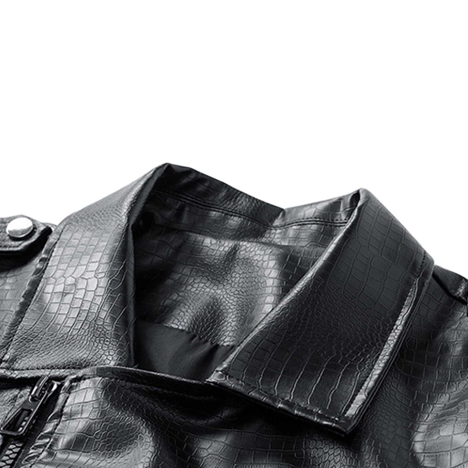 Xzbqbs Mens Leather Jacket Zip-Up Motorcycle Bomber Jackets Classic Matte Leather Y2k Hip Hop Streetwear Vintage Lapel Jackets