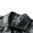 thumbnail image 5 of Puntoco Men Long Sleeve Shirt Leather Jacket for Men - Real Lambskin Vintage Trucker Mens Leather Jackets Black XXXL(XXXL), 5 of 9