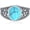 Oval Cut, variant on Vintage Turquoise Statement Ring 925 Sterling Silver 10 MM Oval Cut Created Green Turquoise with Filigree Ring for Women Size 4-12