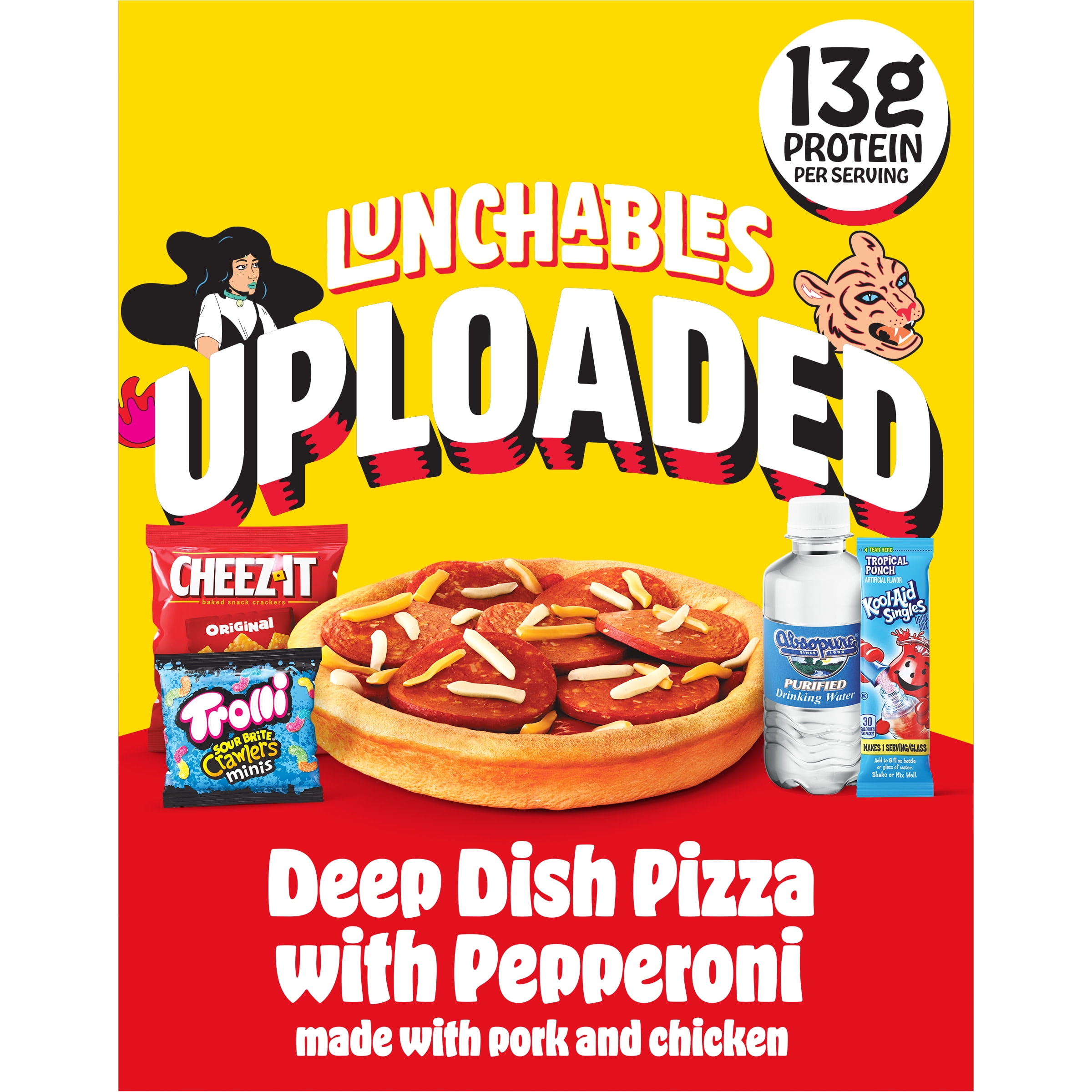 Lunchables Uploaded Deep Dish Pizza with Perpperoni Kids Lunch Meal Kit