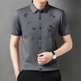 thumbnail image 4 of MDUKONU Chemise pour Homme à Boutons Manches Courtes Non Rétrécie Chemise Classique Gris G, 4 of 6