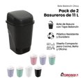 thumbnail image 5 of Bote de Basura con Tapa Balancín, Pack de 4 Basureros de 11 L, Botes de Plástico Resistentes y Duraderos, Diseño Compacto para Cocina, Baño, Oficina y Hogar, 5 of 5
