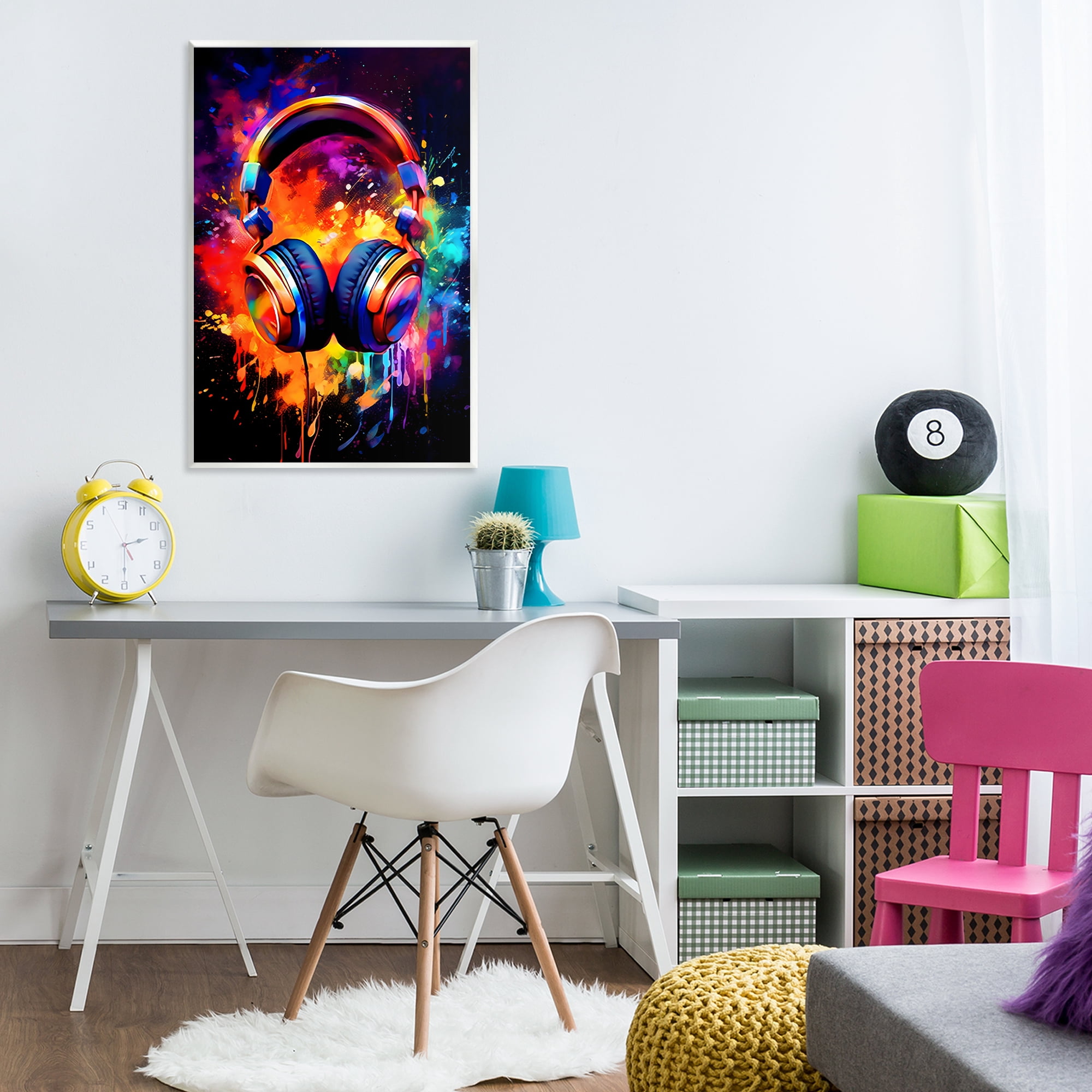 Stupell Industries Musical Color Pop Splash Wall Plaque Art, design by Creative Studio