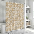 thumbnail image 5 of Farmhouse Orange Shower Curtain Set - Long 72" x 84" Washable Bathtub Curtain with 12 Hooks, Vintage Flower Leaf Botanical Plant Waterproof Fabric Stall Shower Curtains for Bathroom/Bathtub Décor, 5 of 6