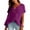 Dark Purple, variant on Womens Shirts Short Sleeve Kelon Womens Summer Short Sleeve V Neck Linen Cotton Summer Outfits 2026 Fashion Clothing Blouses, 5XL