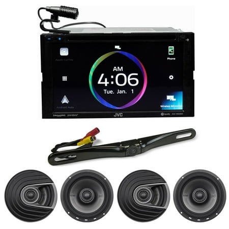 JVC KW-V950BW 6.8" DVD Receiver w/ Wireless Carplay+6.5" Speakers+Backup Camera