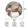 thumbnail image 7 of WOBOGO A Snowman with A Horse Round Placemats Set of 1 Heat Resistant Washable Kitchen Table Decorations 15.4in, 7 of 7