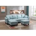 thumbnail image 2 of Luccalily Convertible Sectional Sofa Couch, 5 Seats U-Shaped Wide Reversible Couch Accent Sofa with Solid Golden Legs, Upholstered Accent Sofa Couches Wide Chaise Lounge for Living Room,, 2 of 14