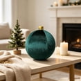 thumbnail image 6 of Clearance Large Velvet Christmas Ornament Ball, 24 Inch Inflatable PVC Xmas Decoration Ball with Gold Cap, Oversized Holiday Decor for Christmas Indoor Outdoor Party Display, 6 of 6