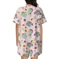 thumbnail image 3 of Lsque Fish Seahorse Women's Short-Sleeved Pajama Set - 2 Piece Soft and Lightweight Sleepwear Set-X-Large, 3 of 9