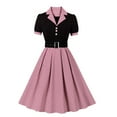 thumbnail image 1 of WILLBEST Vestidos Casuales para Mujer, Nuevos Vestidos Negros con Bordado y Costuras, Estilo Retro de Otoño, de Manga Corta, Sexys para Club Mediana, 1 of 2