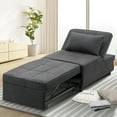 thumbnail image 1 of Ainfox Chaise-Lit Convertible 4-en-1 Canapé-Lit pour Maison Bureau, Gris, 1 of 9