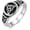 01-Silver, variant on Triquetra Trinity Knot Stainless Steel Irish Celtic Knot Ring Jewelry Gift