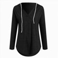 thumbnail image 4 of Godom Blouses for Women Dressy Casual Long Sleeve V Neck Shirts Fall Tunic Tops Loose Fit Hoodies for Womens, 4 of 7