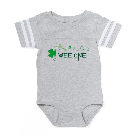 CafePress - Weeone Shamrock - Cute Infant Baby Football Bodysuit