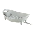 thumbnail image 1 of Escurridor de platos, soporte para escurridor de cocina, base antideslizante con salida de agua para platos, Gris, 1 of 9