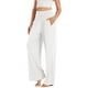 thumbnail image 2 of Lucakuins - Pantalones de pierna ancha para mujer, de verano, atléticos, de yoga, informales, de color sólido, de cintura alta, sueltos Lucakuins moda, 2 of 7