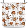 thumbnail image 6 of Fall Pumpkin Pine Floral Shower Curtain,Polyester Waterproof Bathroom Decor Set With Hooks,72 W x84 H Inch, 6 of 7