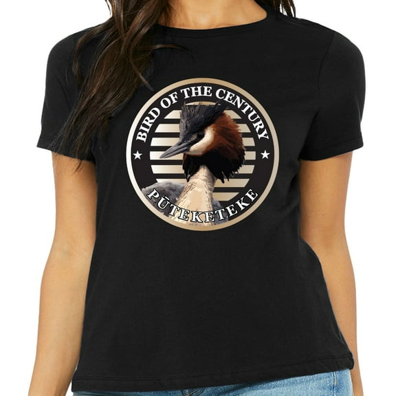 Puteketeke Bird Of The Century Black Unisex T-Shirt-Unisex 4XL